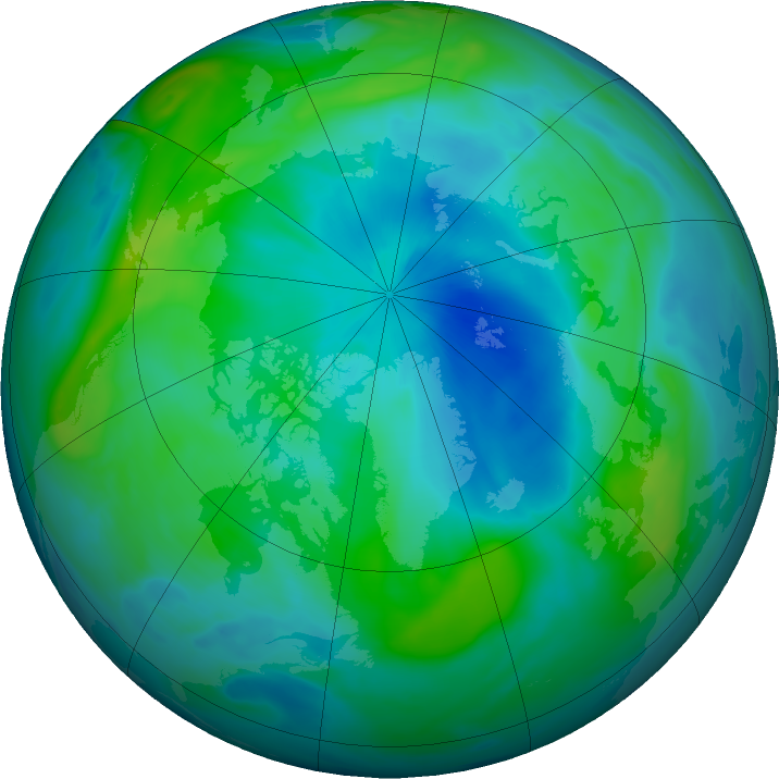 Arctic ozone map for 18 September 2017